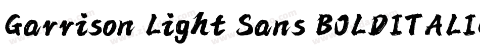 Garrison Light Sans BOLDITALIC字体转换